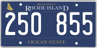 RI license plate 250855
