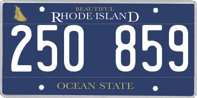 RI license plate 250859