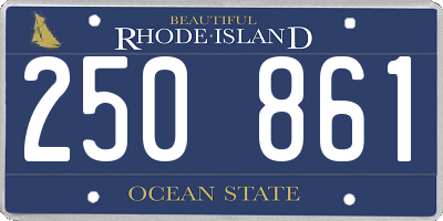 RI license plate 250861