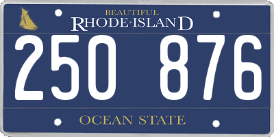 RI license plate 250876