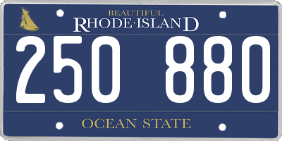 RI license plate 250880