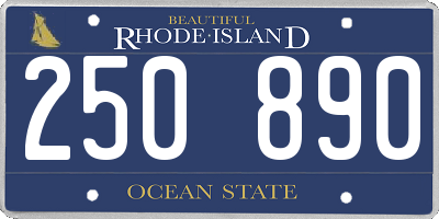 RI license plate 250890