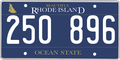 RI license plate 250896