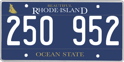 RI license plate 250952