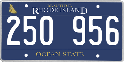 RI license plate 250956