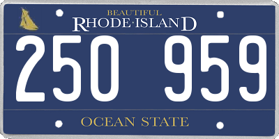 RI license plate 250959