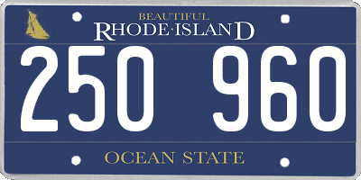 RI license plate 250960