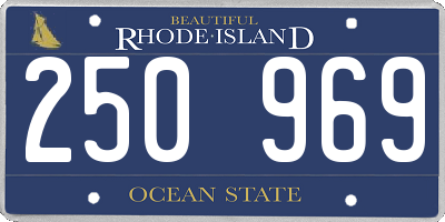 RI license plate 250969