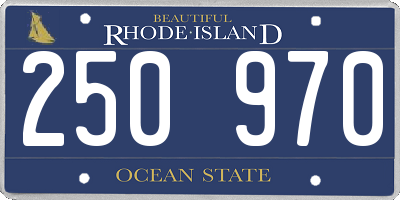 RI license plate 250970
