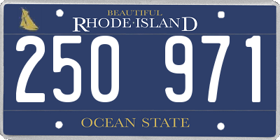 RI license plate 250971
