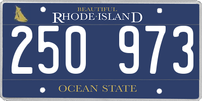RI license plate 250973