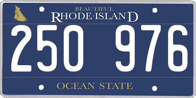 RI license plate 250976