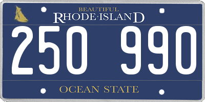RI license plate 250990