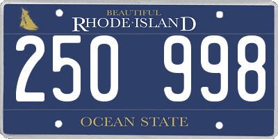 RI license plate 250998
