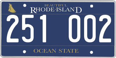 RI license plate 251002