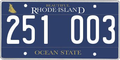 RI license plate 251003