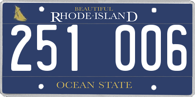 RI license plate 251006