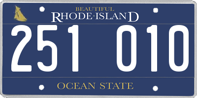 RI license plate 251010