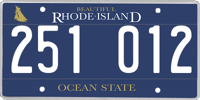 RI license plate 251012