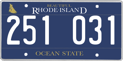 RI license plate 251031