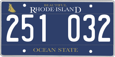 RI license plate 251032
