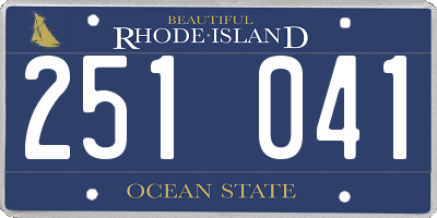 RI license plate 251041