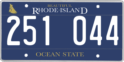 RI license plate 251044