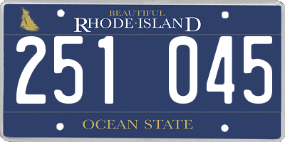 RI license plate 251045