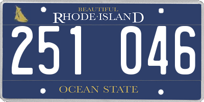 RI license plate 251046