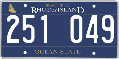 RI license plate 251049