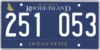 RI license plate 251053