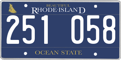 RI license plate 251058