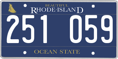 RI license plate 251059