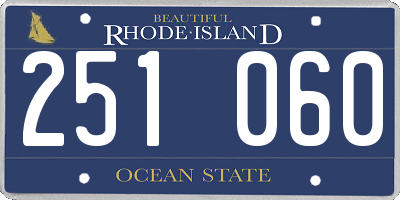 RI license plate 251060
