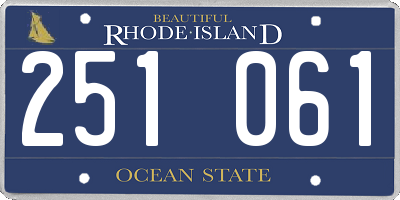 RI license plate 251061