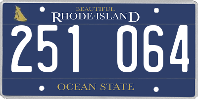 RI license plate 251064