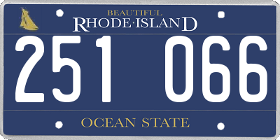 RI license plate 251066