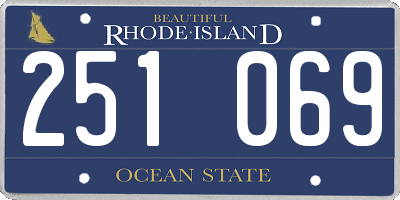 RI license plate 251069