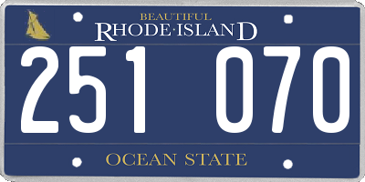RI license plate 251070