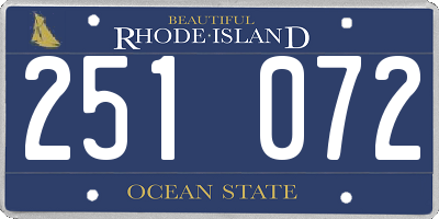 RI license plate 251072