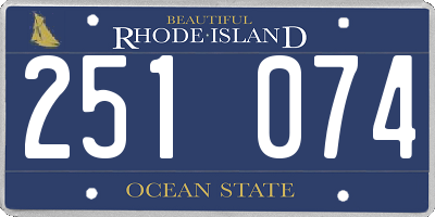 RI license plate 251074