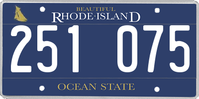 RI license plate 251075