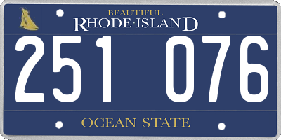 RI license plate 251076