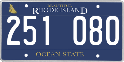 RI license plate 251080