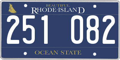RI license plate 251082
