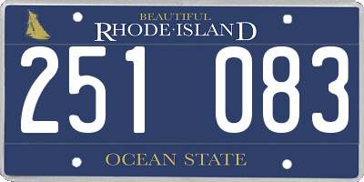 RI license plate 251083