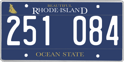 RI license plate 251084
