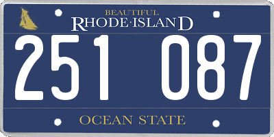 RI license plate 251087