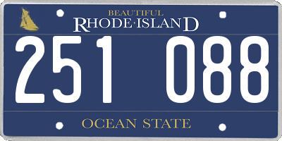 RI license plate 251088