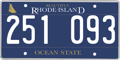 RI license plate 251093